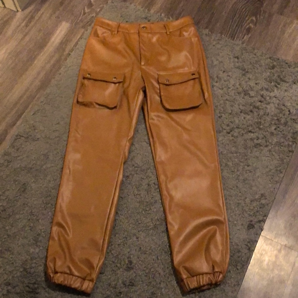 🎉FINAL PRICE🎉Leather tan/brown pants size XL